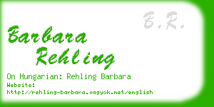 barbara rehling business card